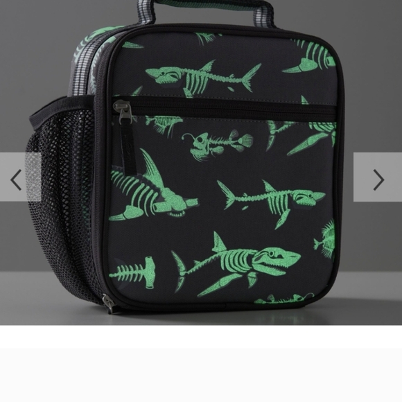 Pottery Barn kids Shark Bones Glow-in-the-Dark Lunch Box & pencil case NWT - Picture 10 of 10